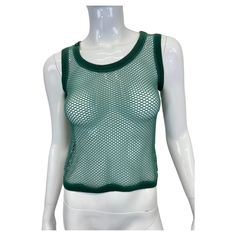 Late 90s D&G fishnet sheer tank top. Size: IT40, can fit a wide range of sizes, the material is stretchy Material: cotton Conditions: excellent, no significant flaws Measurements: Bust: 39cm / 15,4 inches Back length: 42cm / 16,5 inches Casual Green Fitted Mesh Top, Fitted Green Casual Mesh Top, Sheer Green Mesh Top, Green Mesh Top, Mechanic Aesthetic, Mechanics Aesthetic, Jean Paul Gaultier 90s Mesh Top, Sheer Tank Top, Fishnet Top