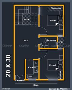 the floor plan for a two bedroom apartment