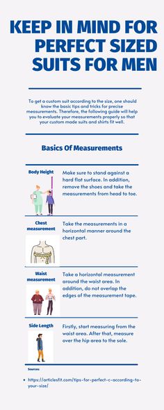 To ensure that the custom made suits and shirts fit well, firstly take loo at precise tape measurements. Suit Measurements, Best Suit, Men Suit, Perfect Man, Mens Suits