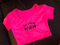 Vintage Eye Candy hot pink  crop top half shirt. Tag says one size fits all but I think it fits a size small to medium. Hand wash only. Made of spandex and nylon. Fitted Pink Cropped T-shirt With Short Sleeves, Fitted Cropped Pink T-shirt, Pink Fitted Cropped T-shirt With Short Sleeves, Pink Fitted Cropped Shirt Casual, Pink Summer Crop Top Shirt, Pink Summer Cropped Shirt, Trendy Pink Cropped Top, Pink Stretch Cropped T-shirt For Spring, Pink Cropped T-shirt For Summer