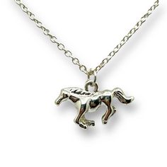 Beautiful Nwot Galloping Horse Pendant On Chain. Significant Attention To Detail With Pure Energy And Freedom Radiating From This Galloping Stallion. Perfect For The Equestrian, Horseback Rider, English Style Riding, Western-Style Riding, Horse Lover, Pony Lover, Or Animal Spiritualist. The Metal Is Silver-Tone, Silver-Colored, But Unconfirmed Silver Plate Or Solid. The Chain Is 18.5 In With A Lobster Clapse Closure. Pendant Is 0.7in In Width. Country Birthday Cakes, Country Birthday, Galloping Horse, Horse Pendant, Riding Horse, Horseback Rider, Pendant Necklace Silver, Pure Energy, Horses Pendant