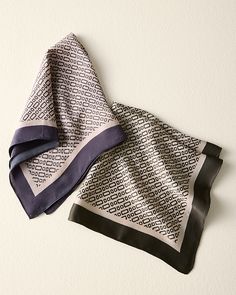 Made just for us by the accessory guru, this square silk scarf is a seasonless staple to wear around your neck, your ponytail, or the strap of your favorite bag. Hand-printed using traditional artisan techniques, with a subtle geometric for easy-match style.  By Elizabeth Gillett exclusively for Garnet Hill. Affordable Elegant Square Scarves, Chic Square Silk Scarves, Elegant Beige Square Silk Scarf, Elegant Gold Square Silk Scarf, Elegant Square Silk Scarf, Silk Square Scarf, Square Silk Scarf, Faded Jeans, Garnet Hill