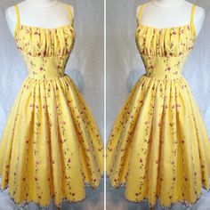 Shop — Yellow Cotton Fabric, Floral Overlay, Fashion 1950s, Full Skirt Dress, Embroidered Organza, Tulip Dress, Machine Sewing, Sunny Yellow, Overlay Dress