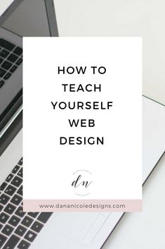 two laptops with the words how to teach yourself web design