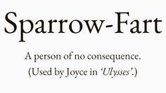 an old english typeface with the words sparrow fart in black and white letters