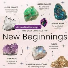 Crystals For New Beginnings, Soya Mumu, Best Crystals, Crystal Aesthetic