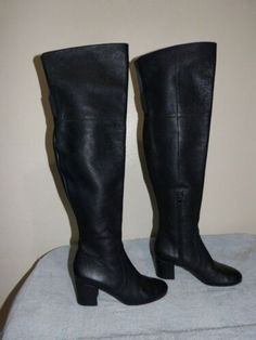 ad eBay - Find many great new & used options and get the best deals for VIA SPIGA OVER KNEE LEATHER BOOTS SZ 8M at the best online prices at eBay! Free shipping for many products! Leather Thigh High Boots With Wide Calf Fit, Wide Calf Thigh High Leather Heeled Boots, Thigh High Leather Heeled Boots For Wide Calves, Leather Over-the-knee Platform Boots For Fall, Chic Leather Thigh High Heeled Boots, Tall Leather Knee-high Boots For Winter, Chic Thigh-high Leather Heeled Boots, Fitted Knee-high Faux Leather Boots, Fitted Knee-high Boots With Stacked Heel And Almond Toe