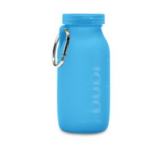 Bubi Bottle - A Collaspsible, Award-Winning Silicone Bottle Mini Ice Cube Tray, Pick Up Trash, Silicone Bottle, Gym Gear, Pacific Blue, Stainless Steel Water Bottle, Metal Rings