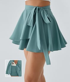 Slirt Shorts, Midi Skirt Dance, Low Waist Blue Skirt, Causal Skirt For Women, Elegant High Waist Skort, Crop Too High Waisted Skirt, Side Tie Wrap Skirt, Two Piece Flare Skirt Set, 2 Peice Sets Skirt