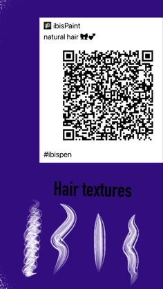 an image of hair textures in adobe and photoshopped with the qr code