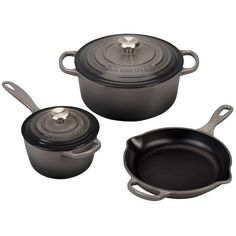 US00023000444001 Kitchen/Cookware/Cookware Sets Cast Iron Set, Cast Iron Cookware Set, Le Creuset Cookware, Enameled Cast Iron Cookware, Cast Iron Pot, Iron Cookware, Enameled Cast Iron, Cast Iron Cookware, Small Meals