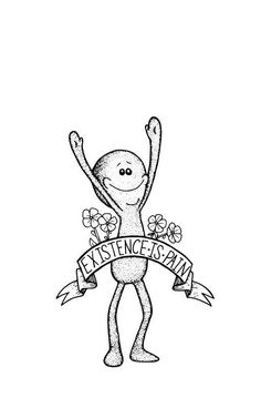 an image of a stick figure with flowers on it's head and the words experience written