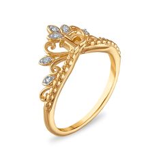 a gold ring with diamonds on it