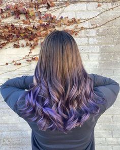 Loving this Smokey Purple dip dye by @redfloralfox - Have you tried our Smokey collection yet? #lunartides #greyhair #purplehair #dipdye Brown To Purple Ombre Hair Medium Length, Dip Dye Hair Purple, Purple Tips Hair Brown, Dip Dye Hair Brunette, Hairdresser Inspiration, Purple Hair Tips, Purple Dip Dye, Lavender Hair Colors