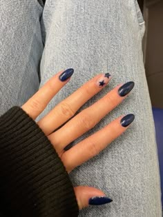 Navy Nails Design, Designs For Short Nails, Navy Nails, Simple Fall Nails, Cute Simple Nails, Xmas Nails, Favorite Season, On My Own