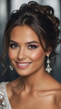 15 Bridal Hairstyles That’ll Make You Say I Do to Your Hair! - Cheerful Talks Bride Hairstyles Mid Length, Wedding Hairstyles For Backless Dress, Half Up Half Down Wedding Hair Curly, Elegant Wedding Hairstyles Half Up Half Down, Hair For Wedding Bride, Wedding Hair For Round Face, Half Up Half Down Bride Hair, Wedding Hair Styles Bride, Gala Hairstyles Long Classy