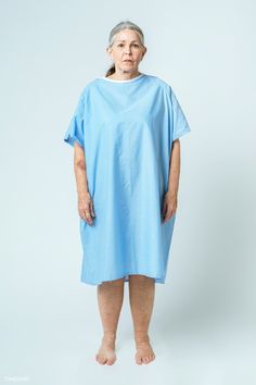 Sad senior patient in a hospital gown | premium image by rawpixel.com / McKinsey Patient Character Design, Hospital Gown Drawing Reference, Hospital Gown Aesthetic, Photo Hospital, Hospital Clothes, Gown Aesthetic, Patient Gown, Person Photo, Gown Drawing