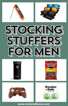 a poster with the words stocking stuff for men