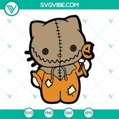 an image of a cartoon character with a cat on it's back and the words sv