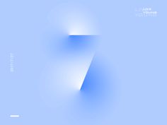 an abstract blue background with the shape of a number seven on it's left side