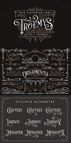 an image of some type of font that is very ornate and elegant, but it looks like