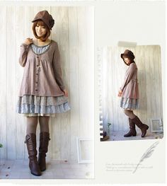 so adorable Jpop Fashion, Redesigned Clothes, Mori Kei Fashion, Mori Style, Doll Japan, Fashion Reference, Fashion Kawaii, Kei Fashion, Tokyo Street Fashion