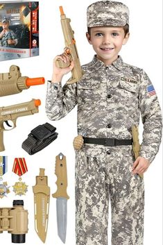 Army Costume for Kids, Halloween Costumes for Boys Kids, Boys Military Soldier Kids Halloween Costumes For Boys, Halloween Costumes For Boys, Costumes For Boys, Kids Halloween Costumes, Army Costume, Kids Army, Camouflage Uniform, Soldier Costume, Military Soldier