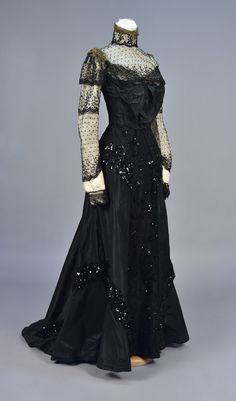 High Neck Gown, 1900s Fashion