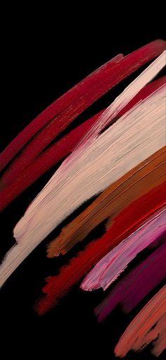 an abstract painting with red, white and pink colors on black background canvas print featuring multiple strokes of paint