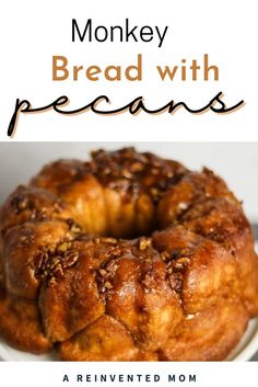 Holiday Baking. Monkey Bread with Pecans Monkey Bread With Pecans, Frozen Bread Dough Recipes, Pecan Monkey Bread, Homemade Monkey Bread, Monkey Bread Recipe Easy, Easy Bread Recipe, Easy Monkey Bread, Frozen Dinner Rolls, Frozen Dinner