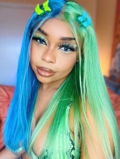 Neon Hairstyles, Teacher Vibes, Fox Hair, Arctic Fox Hair Color, Creative Hair Color