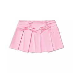 Pleated Solid Swim Skirt For Spring, Trendy Pink Stretch Mini Skirt, Trendy Pink Fitted Skort, Trendy Stretch Pink Mini Skirt, Trendy Fitted Pink Skort, Pink Stretch Lined Swim Skirt, Pink Fitted Pleated Skirt For Summer, Fitted Pink Pleated Skirt For Summer, Fitted Pink Lined Swim Skirt