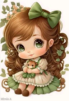 Big Eyes Art, Baby Clip Art, Cute Cartoon Drawings, Dessin Adorable, Cute Images, Girly Art, الرسومات اللطيفة, Cute Dolls, Cute Illustration