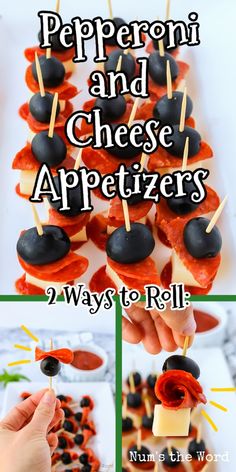 pepperoni and cheese appetizers are the perfect appetizer for any party