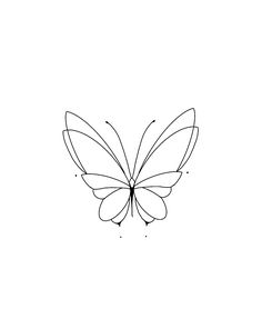 a black and white drawing of a butterfly