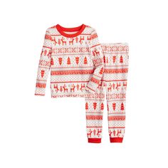 Your candy cane crew will look sweet dressed in the festive fairisle of these Jammies For Your Families family pajamas.Your candy cane crew will look sweet dressed in the festive fairisle of these Jammies For Your Families family pajamas.FEATURES 2-piece set includes: top & bottoms Top: crewneck, long sleeves Long sleeves Bottoms: elastic waistband Soft, jersey construction Snug fitFABRIC & CARE Polyester, spandex For children's safety the garments should be snug fitting as loose fitting garment Color Candy, Family Pajamas, Pajama Bottoms, Sweet Dress, Fair Isle, Toddler Boys, Candy Cane, Snug Fit, Fabric Care