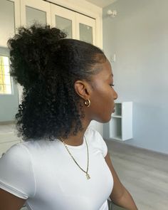 Hairstyles For Black Women Natural Half Up Half Down, Hair Inspo Black Girls Natural Hair, Hairstyle For 4c Hair Natural, 3 Part Half Up Half Down Natural Hair, Afro Hairstyles Half Up Half Down, Wearing Hair Down, 3c And 4a Hairstyles, Short Hairstyle Curly Hair Black Women, Natural Hair Half Up Half Down Curls