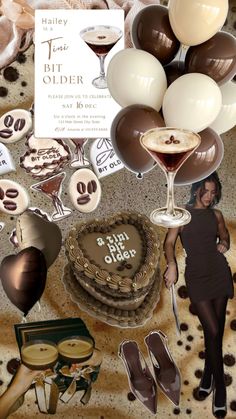 Espresso Martini, birthday theme ideas Tini Birthday, 21 Birthday Cake Ideas For Her, Martini Birthday, 21st Birthday Themes, Bday Vibes