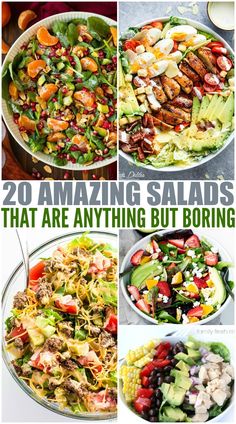 20 amazing salads that are anything but boring to make them look delicious and tasty