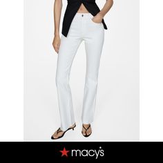 in stock Flared Jeans, Flare Jeans, White Jeans, Denim Jeans, Mango, Pick Up, In Store, Shoe Accessories, Buy Online