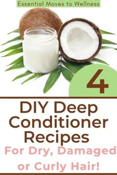 Is your hair dry or damaged? This DIY deep conditioner recipe will restore your hair’s health using ingredients you already have at home! #diydeepconditioner #diyhairmask #diybeauty #diyhairtreatment Hair Deep Conditioner Diy, Homemade Hair Moisturizer, Deep Conditioner Recipe, Deep Conditioning Diy, Hair Conditioner Recipe, Homemade Hair Conditioner, Homemade Deep Conditioner, Natural Deep Conditioner, Diy Hair Conditioner