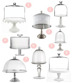 the different types of cake stands are shown