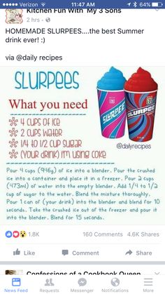 the facebook page for suppes is shown with an image of two soda cans