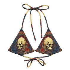 Get ready for the summer season with this eco-friendly All-Over Print Recycled Padded String Bikini Top. The top is made from soft recycled polyester, with UPF 50+ and versatile, stretchy straps ready for styling. Grab one today and pair it with a swim-ready outfit. * Flexible and adjustable straps * Soft and stretchy material with UPF 50+ * Sizes up to 6XL * Removable padding for comfort * Multiple ways to tie and style * Color design options for swimwear lining Disclaimer: To make your All-Ove Beachwear Swimwear With Triangle Top For Music Festival, Triangle Top Swimwear For Music Festival, Adjustable Beachwear Swimwear For Music Festival, Festival Triangle Top Printed Swimwear, Printed Triangle Top Swimwear For Festival, Bohemian Fitted Swimwear For Music Festival, Fitted Bohemian Swimwear For Music Festival, Hippie Swimwear For Festival, Hippie Festival Swimwear, Fitted