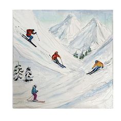 ⛷️ Original Hand-Painted Rocky Mountain Ski Art Painting - One-of-a-Kind ⛷️ Size: 9.8 x 9.8 x 0.1 Inches ⛷️ Materials: Oil Paints, Panel, Texture Paste, Palette Knife Work ⛷️ Shipping: High-Quality Protective Packaging with a Tracking Number ⛷️ Title: "Freedom" ⛷️ Signed on Both Sides by Diana Pigni This textured Rocky Mountain Ski Art Painting is a perfect addition to your oil painting collection or a thoughtful Christmas gift.  Skillfully rendered on a wooden panel, it's ready to be framed and Oil Painting Christmas, Skiing Art, Snowboard Art, Ski Art, Mountain Painting, Painting Christmas, Commission Painting, Thoughtful Christmas Gifts, Expressionist Painting