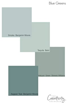 the shades of blue and green are shown in this color scheme, which is very similar to