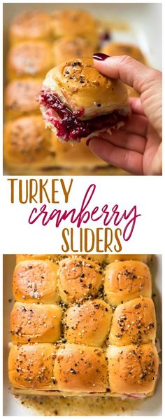 turkey cranberry sliders are the perfect appetizer for thanksgiving