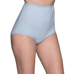 The Vanity Fair® Perfectly Yours® Tailored Cotton Brief provides generous full rear and tummy coverage. Made with 100% cotton fabric that offers breathability for ultimate comfort. Smooth elastic at waistband and leg stays in place.