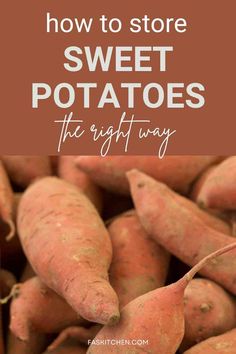 Fresh sweet potatoes. Storing Sweet Potatoes, Store Sweet Potatoes, Raw Sweet Potato, Potato Storage, Storing Vegetables, How To Store Potatoes, Fruit And Vegetable Storage, Vegetable Storage, Sweet Potato Pie