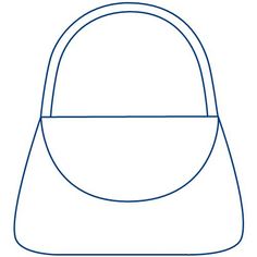 an outline of a purse on a white background